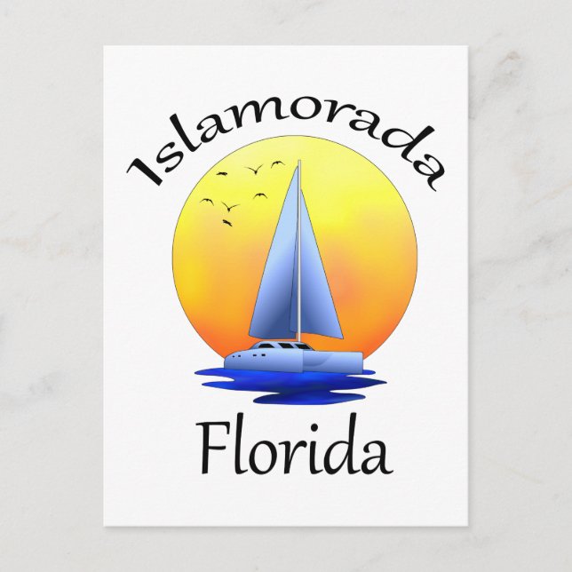Islamorada Florida Keys Sailing Postcard (Front)