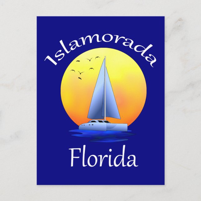 Islamorada Florida Keys Sailing Postcard (Front)