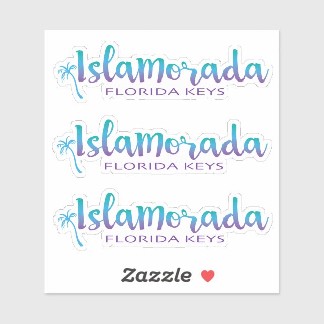 Islamorada Florida Keys sheet of three Sticker (Sheet)