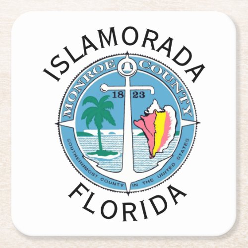 Islamorada _ Florida Keys Square Paper Coaster