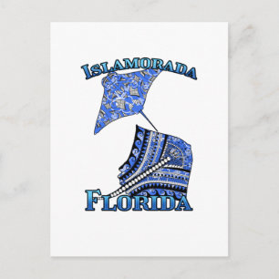 Islamorada Florida Keys Vacation Tribal Stingray Postcard