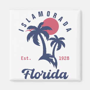 Islamorada Florida Palm Tree Beach Vintage FL 60s Magnet