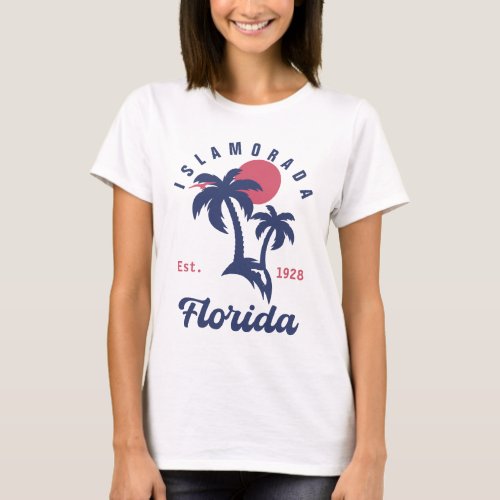 Islamorada Florida Palm Tree Beach Vintage FL 60s T_Shirt