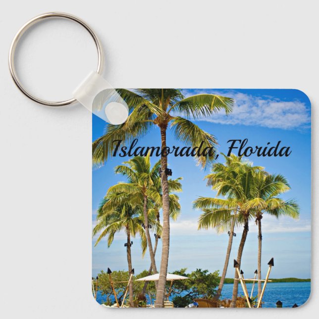 Islamorada, Florida Palm Trees Keychain (Front)