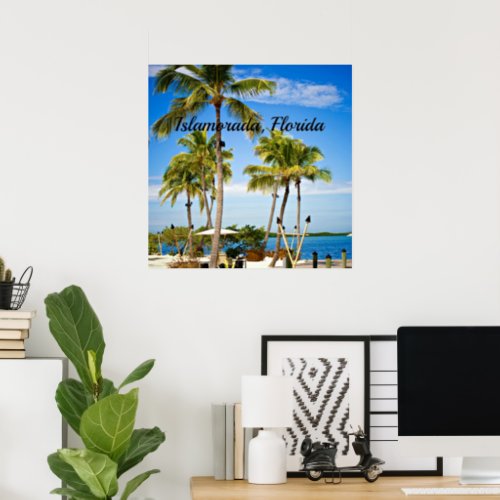 Islamorada Florida Palm Trees Poster