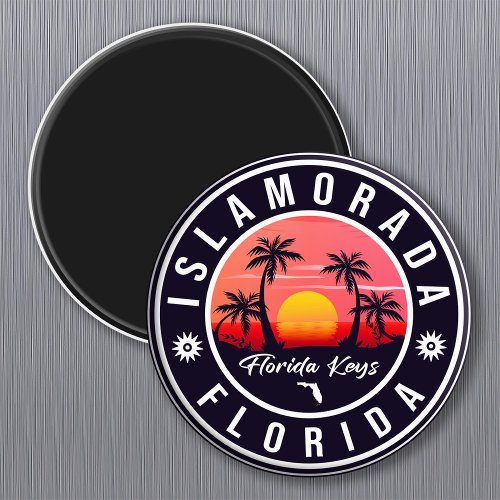 Islamorada Florida Retro Sunset Beach Souvenirs Magnet