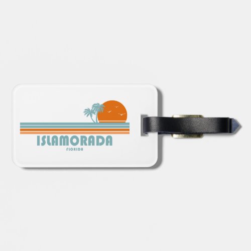 Islamorada Florida Sun Palm Trees Luggage Tag