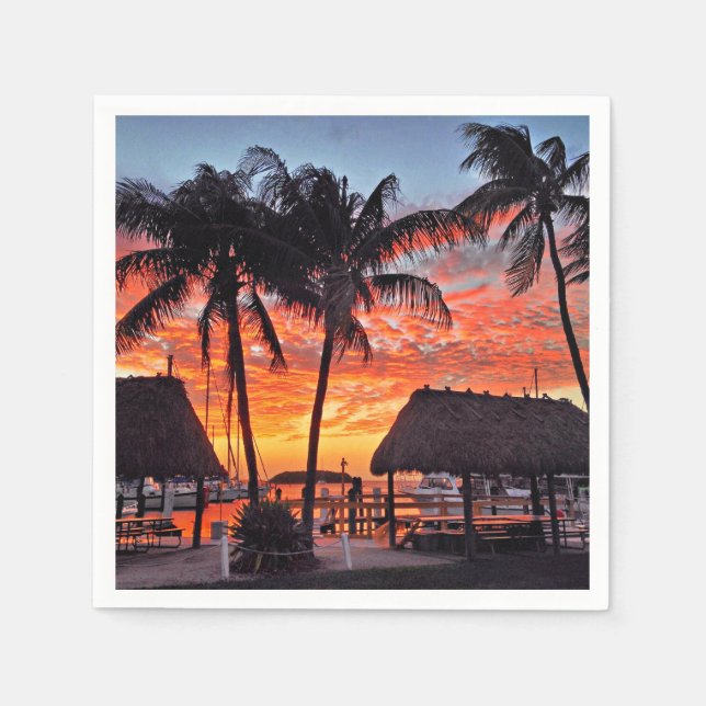 Islamorada, Florida sunset Napkins (Front)