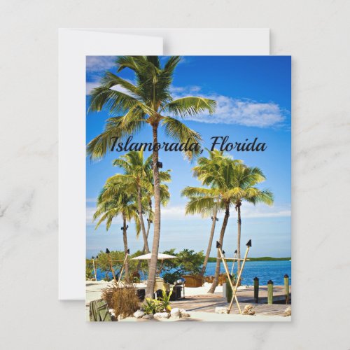 Islamorada Florida tropical photograph Card