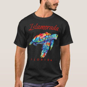 Islamorada Florida Watercolor Sea Turtle T-Shirt
