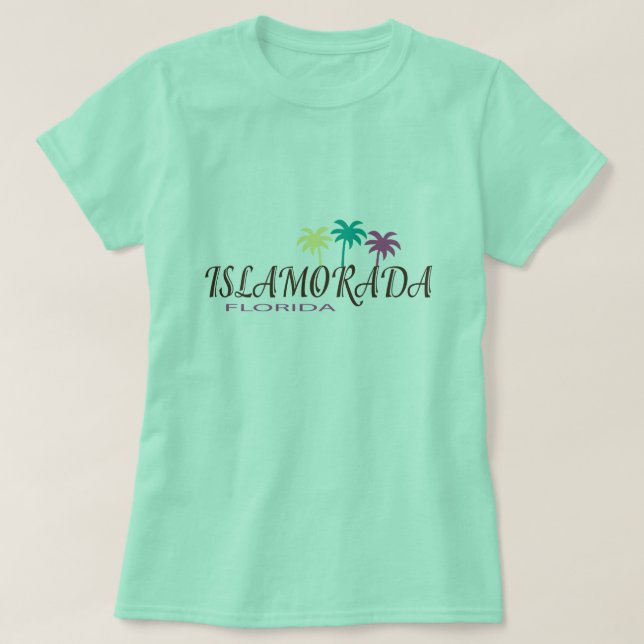 Islamorada Florida with palm trees T-Shirt (Design Front)