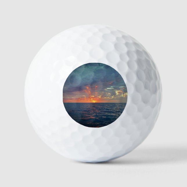 Islamoralda Florida Sunrise Beach Scene Golf Balls (Front)