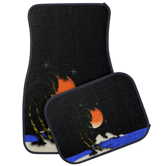 Island at Night Design Car Floor Mats (Set)
