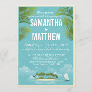 Island Beach Destination Bridal Shower Invitation