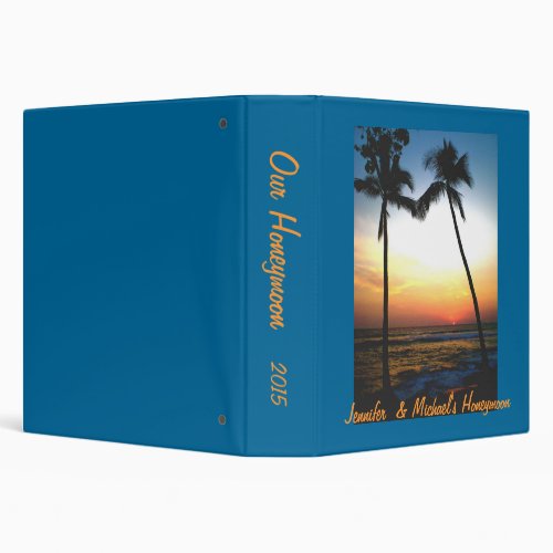 Island Beach Sunset Photo  Album Binder