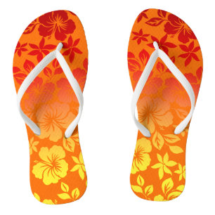 Island Blend Hawaiian Hibiscus Floral Flip Flops