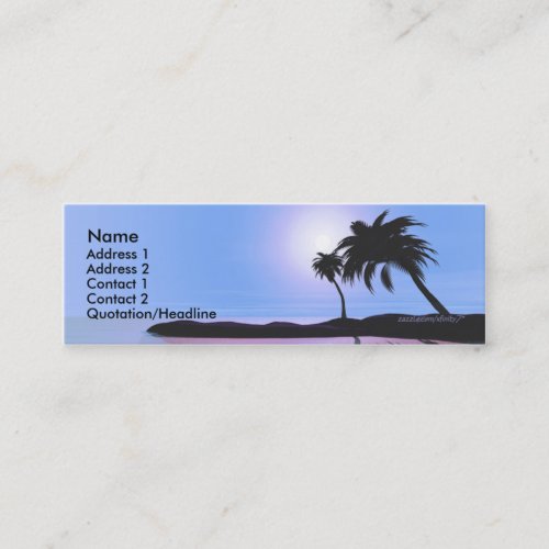 Island Blue - Skinny Business Cards