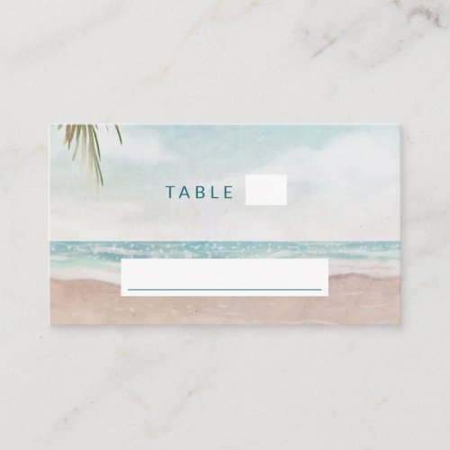 Island Breeze Beach Seating Wedding Table Number Place Card