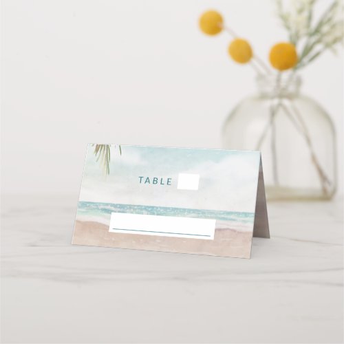 Island Breeze Beach Seating Wedding Table Number Place Card