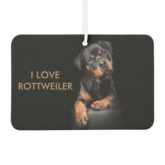 Island Breeze Landscape Rectangle Air Rottweiler Air Freshener (Front)
