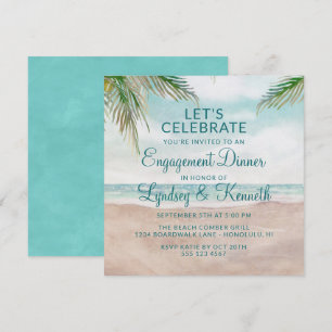 Island Breeze Let's Celebrate Engagement Party Invitation