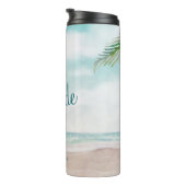 Island Breeze Painted Beach Personalized Bride Thermal Tumbler (Rotated Right)