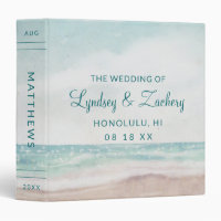Island Breeze Painted Beach Wedding Photo Album