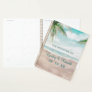 Island Breeze Tropical Beach Scene Wedding Plans Planner
