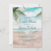 Island Breeze Tropical Beach Wedding Bridal Shower Invitation (Front)