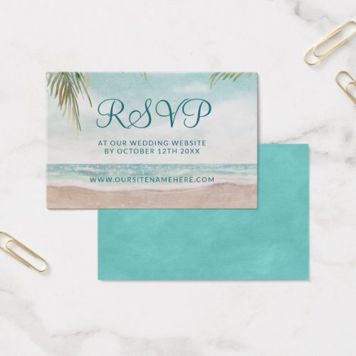 Island Breeze Wedding Website RSVP Insert Cards