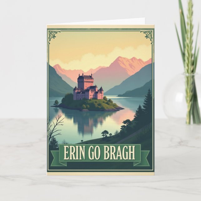 Island Castle Scene Irish Pride Card (Front)