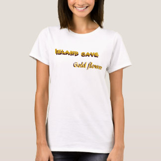 Island Cave, Gold Flower Shirt