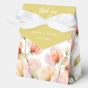 Island Citrus & Floral Sweet Pea Lavender Wedding Favor Boxes