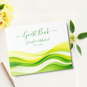 Island Citrus Green and Yellow Guest Book