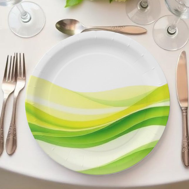Island Citrus Green and Yellow Paper Plates (Island Citrus Green and Yellow Paper Plates )