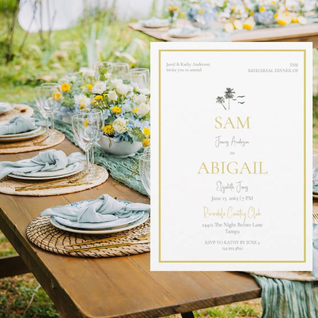 Island Citrus Rehearsal Dinner II Invitation (Creator Uploaded)
