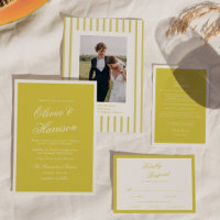 Island Citrus Yellow Elegant Script Wedding Script