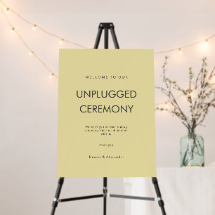 Island Citrus Yellow Unplugged Ceremony Sign