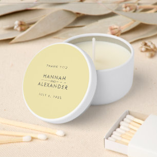 Island Citrus Yellow Wedding Favor Mini Candle Favors