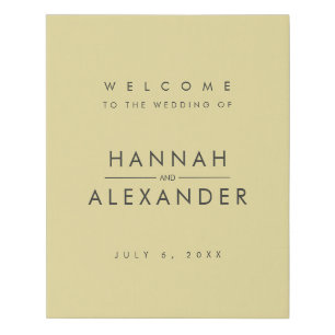 Island Citrus Yellow Wedding Welcome Sign
