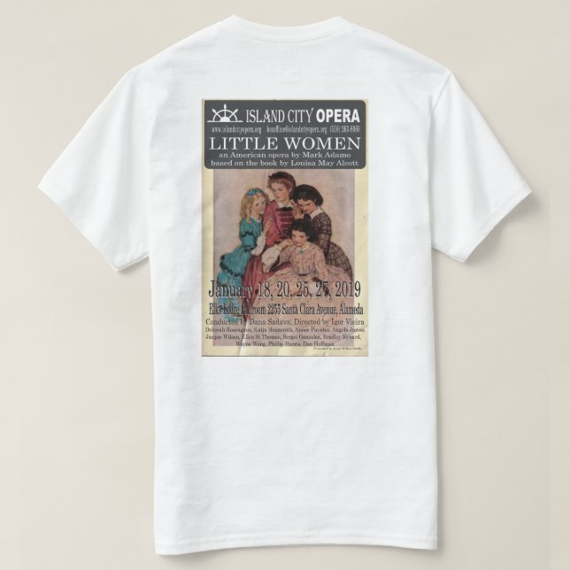 Island City Opera Little Women Men's Tshirt (Design Back)