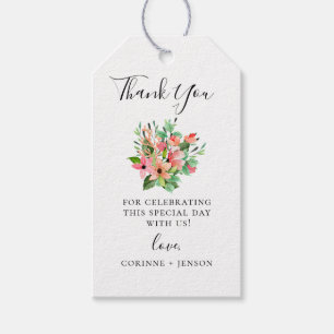 Island Coral Botanical Thank you Gift Tags
