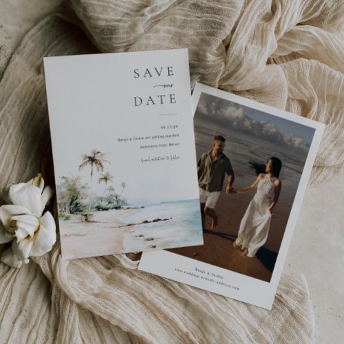 Island Destination Wedding Save The Date Invitation