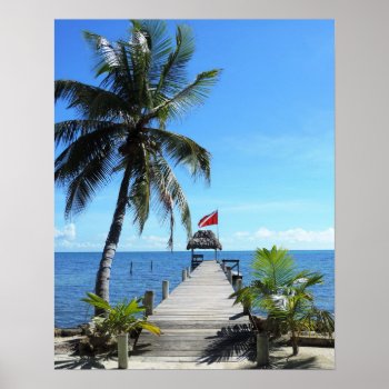 Island Diving Pier Poster by TristanInspired at Zazzle