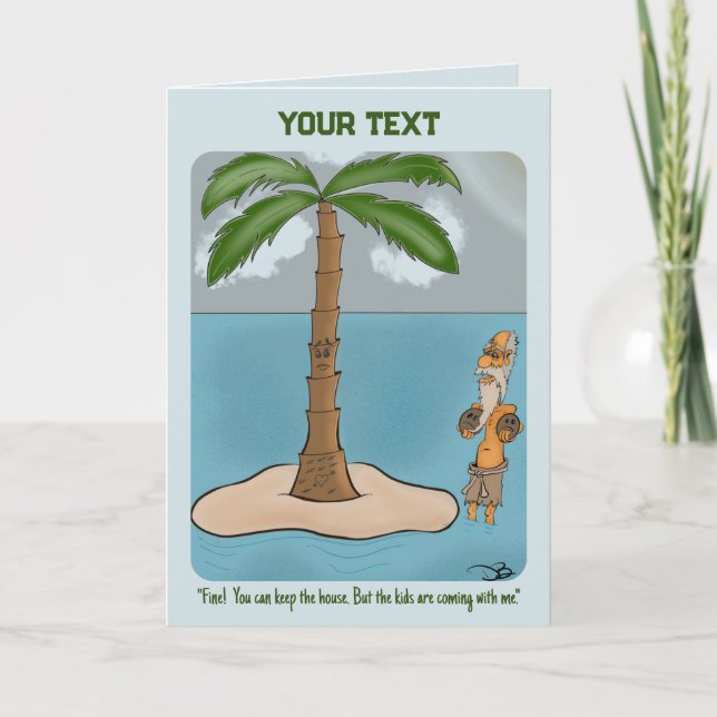 Island Divorce Folded Greeting Card (Front)