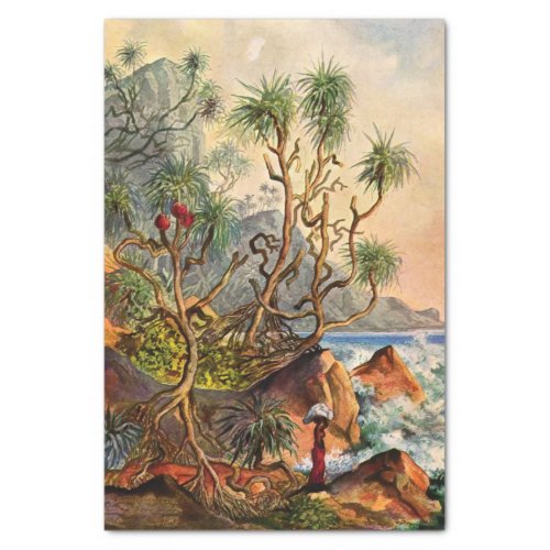 Island Ernst Haeckel  Decoupage  Tissue Paper