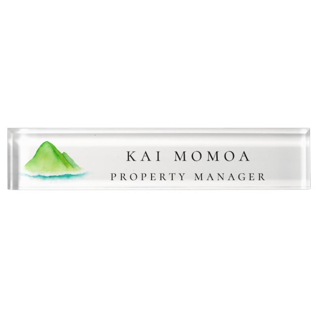 Island Escape Logo Desk Name Plate (Front)