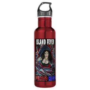 ISLAND FEVER PUERTO RICO STAINLESS STEEL WATER BOTTLE