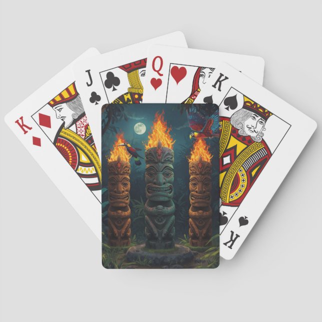 Island Fire Tiki Playing Cards (Back)