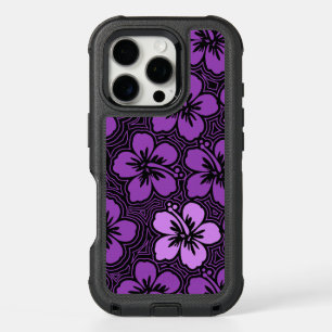 Island Floral Hawaiian Accent Hibiscus Pinstriped iPhone 16 Pro Case